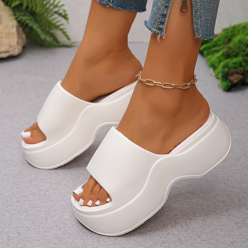 Women'S Shoes Non Slip - Chunky Platform Slippers for Women Summer