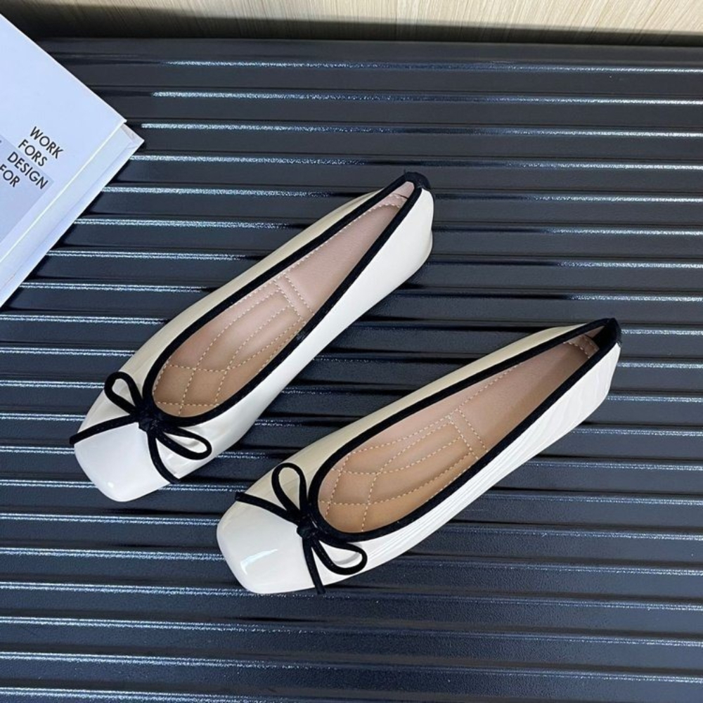 Women'S Heels - Women Nude Pink Patent Leather Ballet