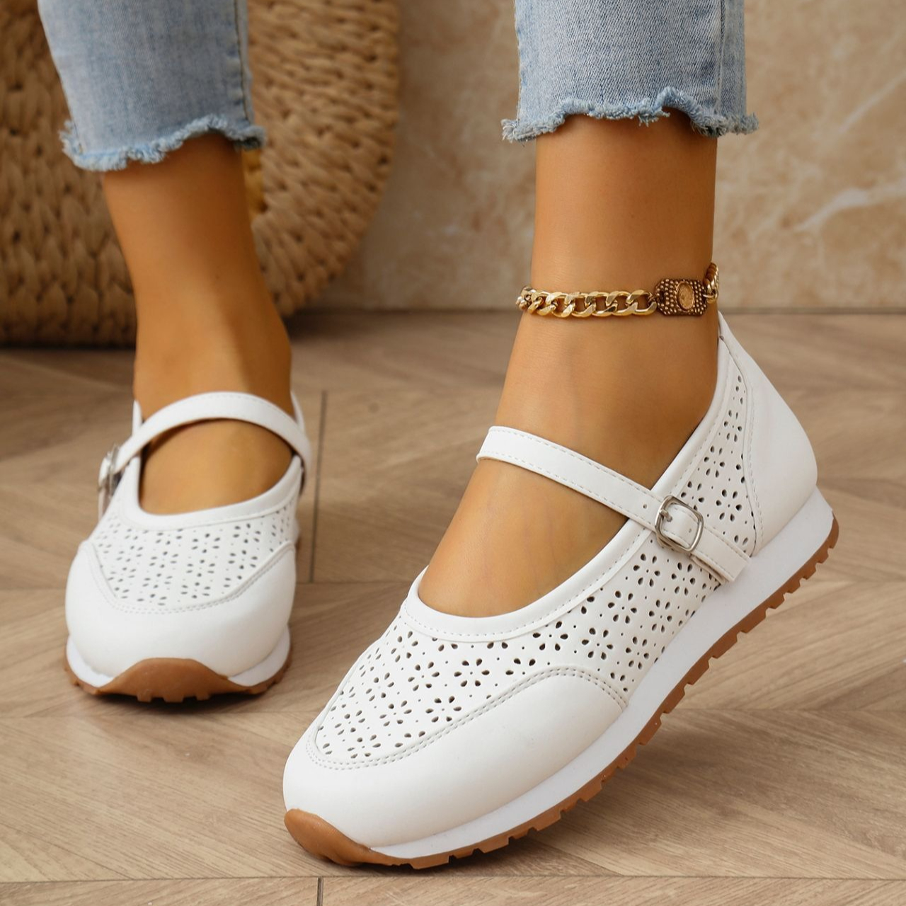 Women's Perforated Sneakers Su - Women Shoes Us To Eu review and price