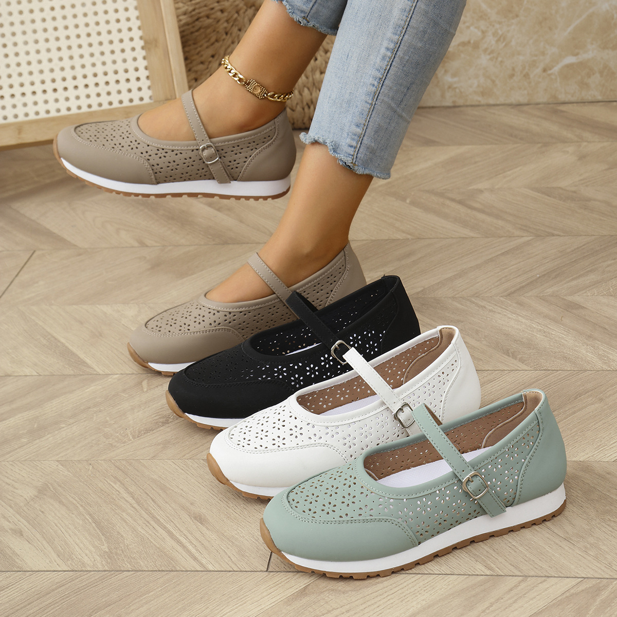 Women's Perforated Sneakers Su - Women Shoes Us To Eu review and price