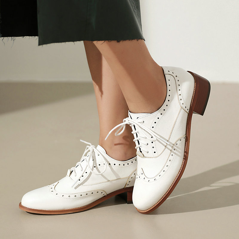 Brogue Oxford Shoes Women Lace - Oxford Lace Up Women review and price