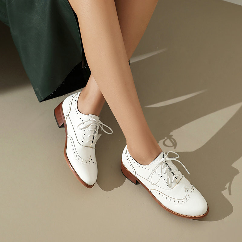 Brogue Oxford Shoes Women Lace - Oxford Lace Up Women review and price