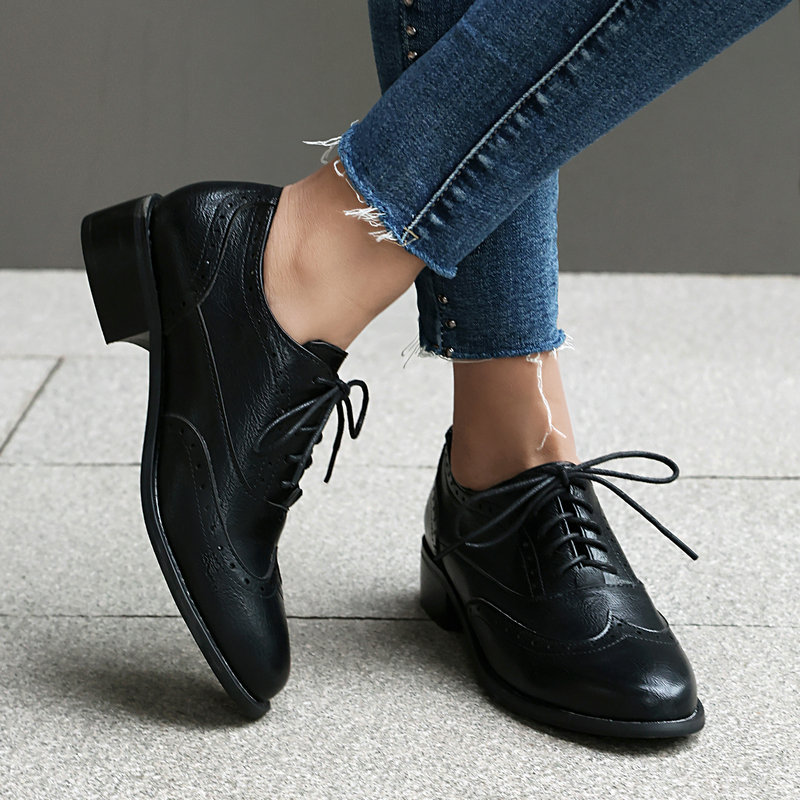 Brogue Oxford Shoes Women Lace - Oxford Lace Up Women review and price