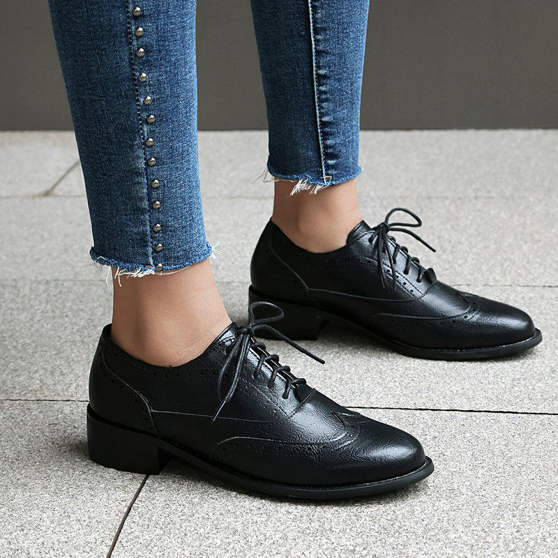 Brogue Oxford Shoes Women Lace - Oxford Lace Up Women review and price