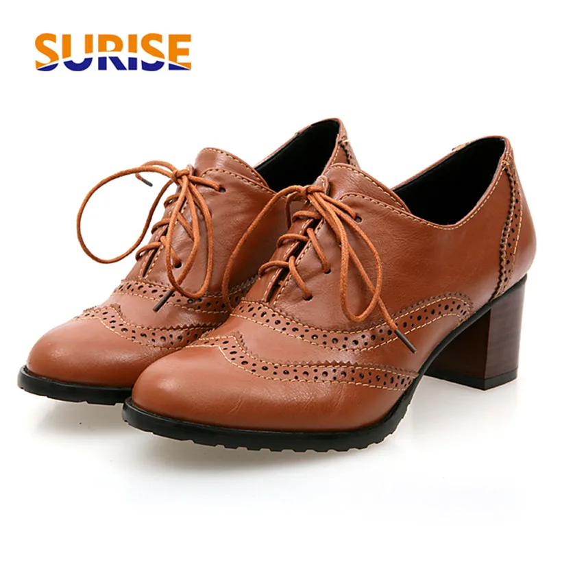 British Women Oxfords High Blo - Oxford Lace Up Women review and price