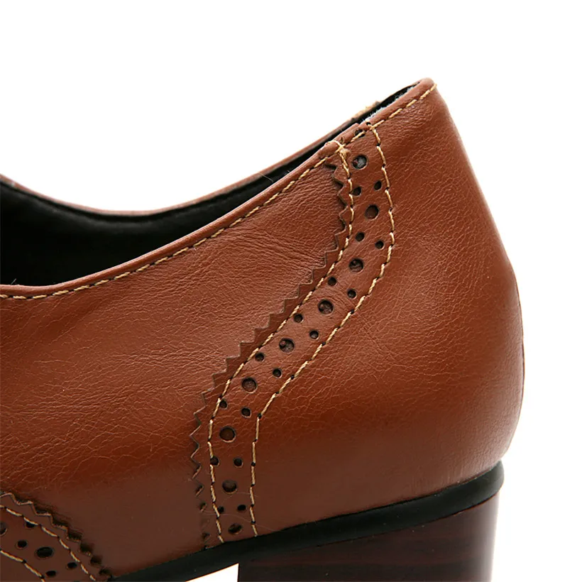 British Women Oxfords High Blo - Oxford Lace Up Women review and price