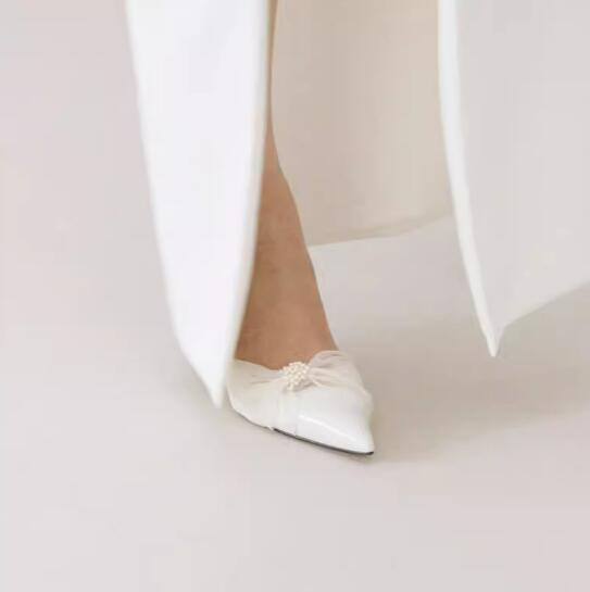 Beige White Pearl Strapped Mes - Women Shoes Size 4 In Cm review and price
