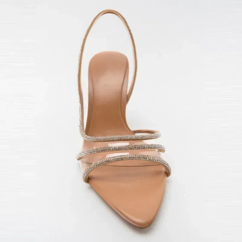 Luxury Rhinestone Strap PVC Sl - Metallic Heel Sandal review and price