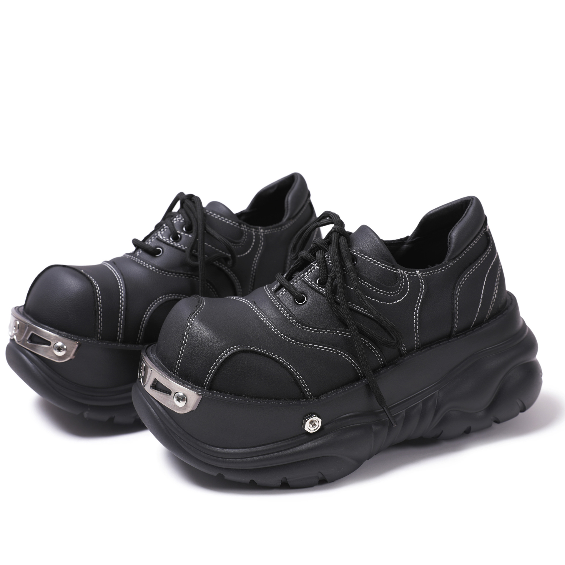 Women's Platform Leather Shoes - Oxford Lace Up Women review and price