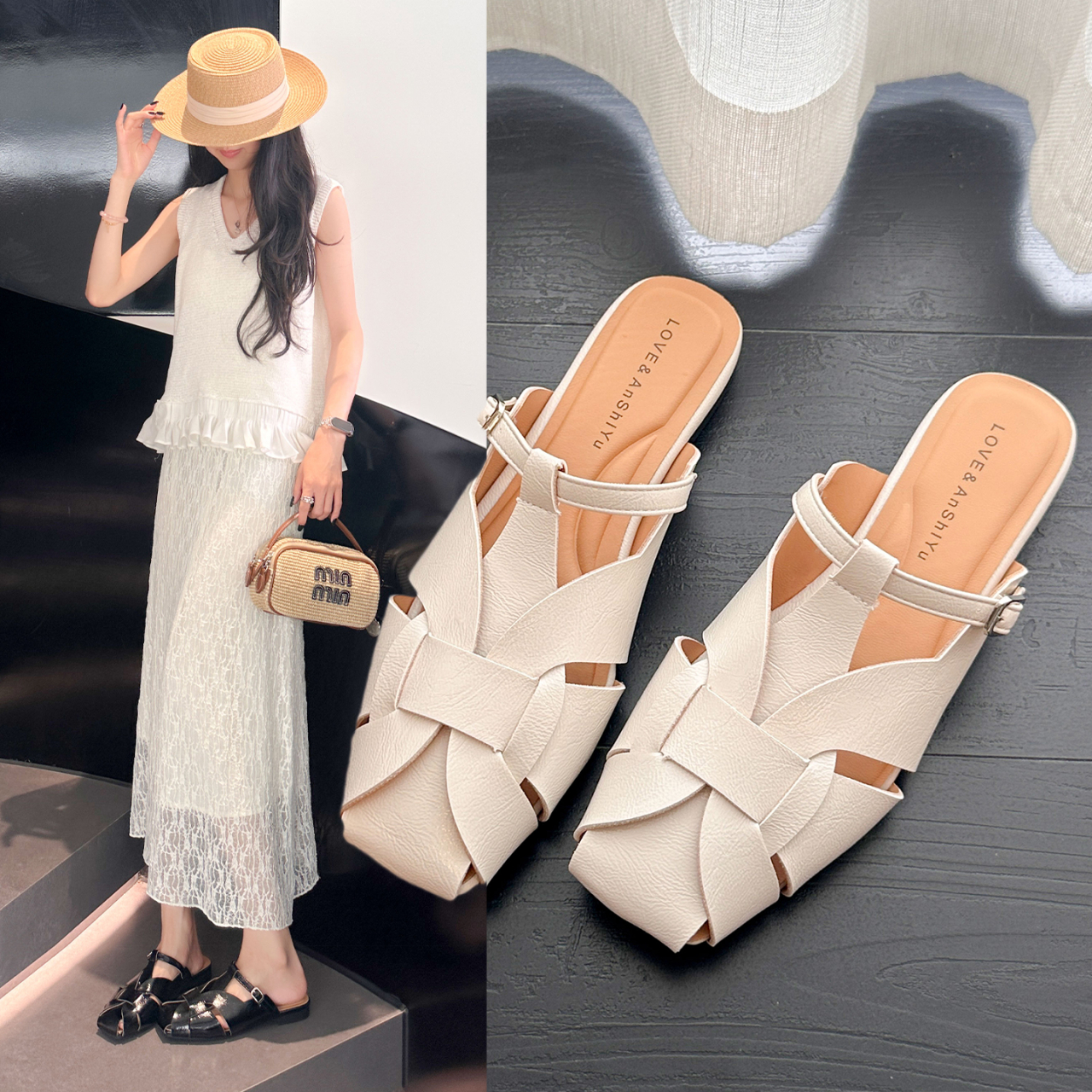 French Style Woven Mules for W - Women Shoes Us To Eu review and price