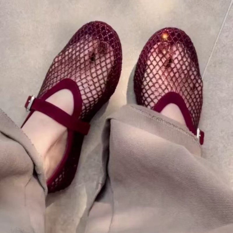 Hollow Rhinestone Baotou Sanda - Women'S Heels review and price