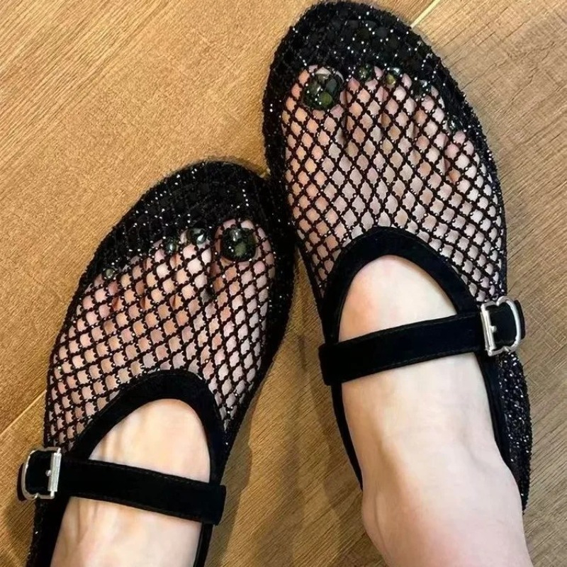 Hollow Rhinestone Baotou Sanda - Women'S Heels review and price