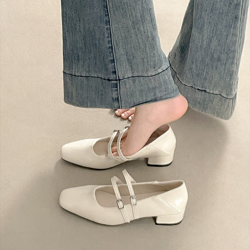 Square Toe Low Heel Women Silv - Women'S Heels review and price