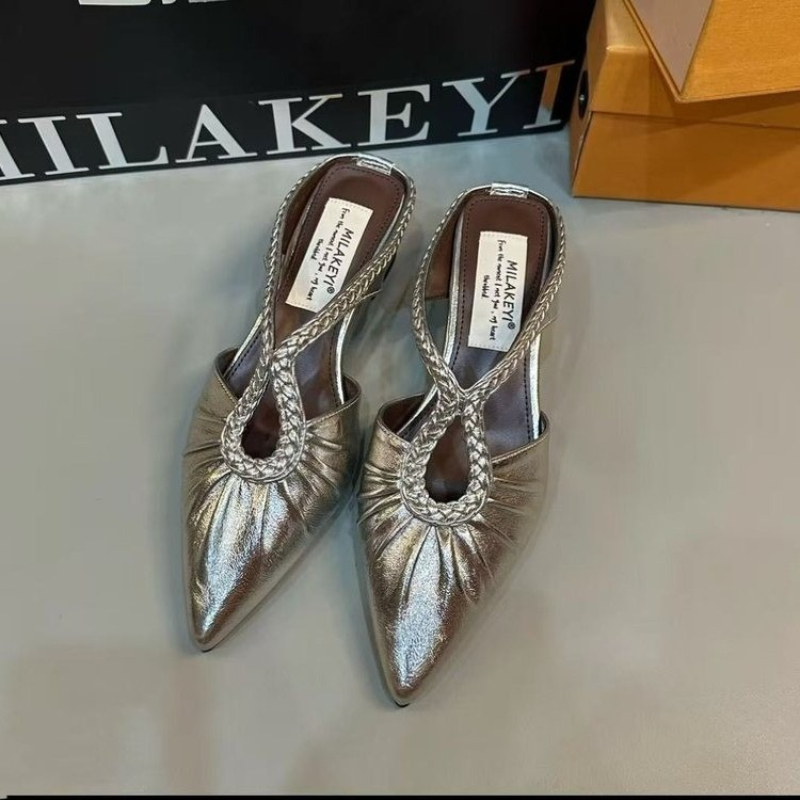 Pointed Toe Mule Heel Sandals  - Women Shoes Nb review and price